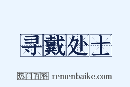 寻戴处士是什么意思的图片